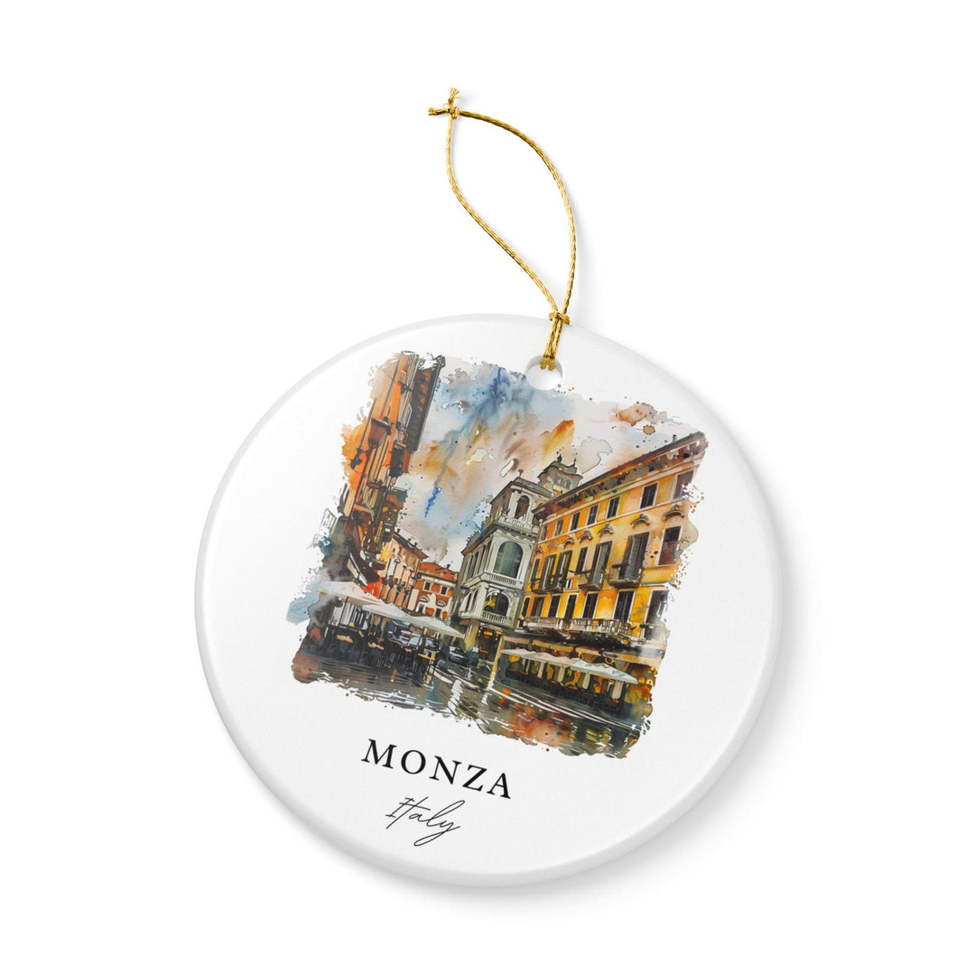 Monza Italy Ornament: Unique Monza Souvenir, Monza Italy Xmas Decor, and Authentic Monza Gift