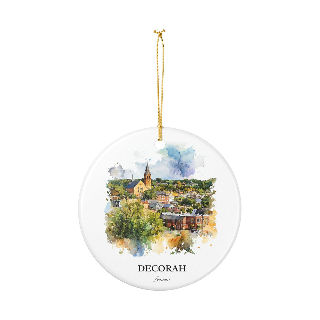 Decorah, Iowa Ornament: Unique Decorah Souvenir, Decorah Iowa Xmas Decor, and Authentic Iowa Gift