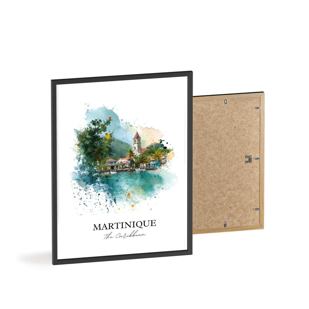 Martinique Wall Art, Martinique Print, Martinique Watercolor Art, Caribbean Islands Gift, Travel Print, Travel Poster, Housewarming Gift