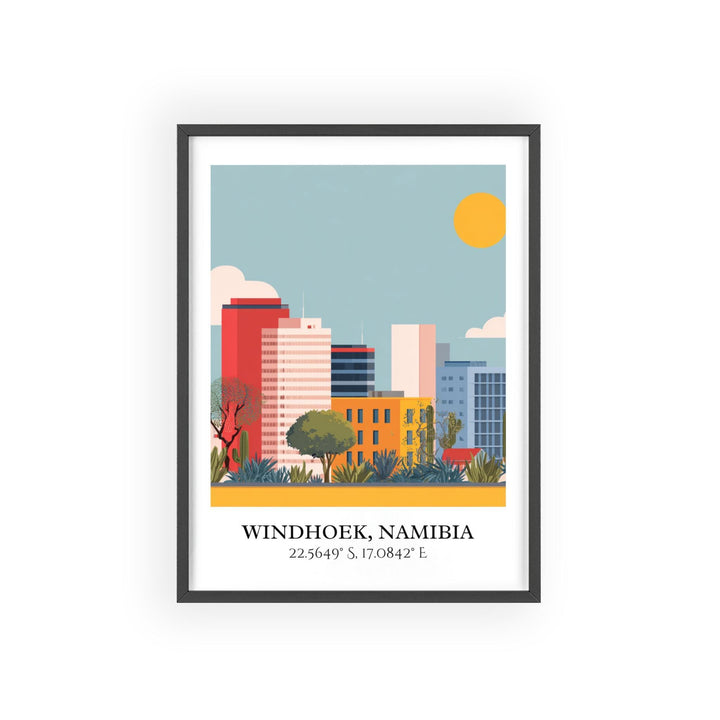 Windhoek Namibia Art, Namibia Retro Travel Art, Namibia Home Decor, Namibia Gift, Namibia Travel Art, Travel Prints, Housewarming Gift