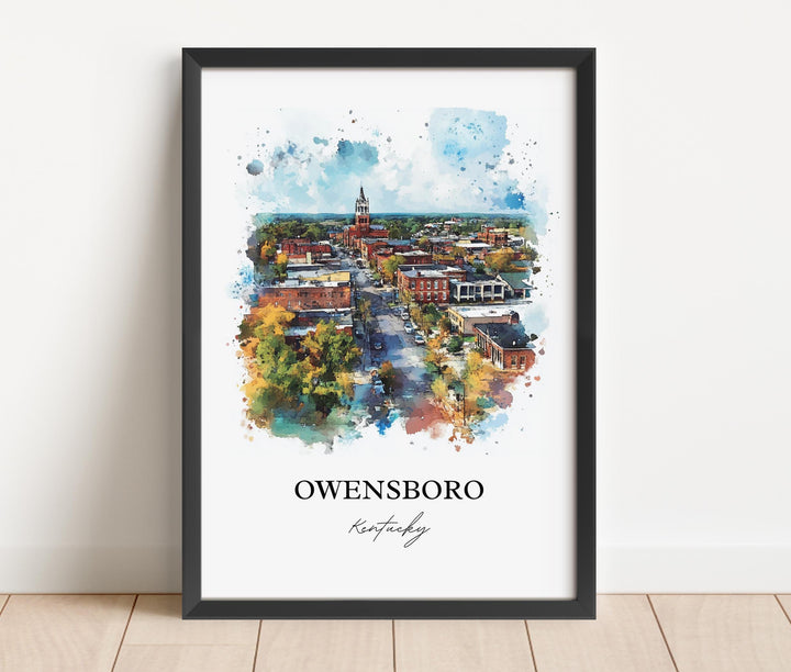 Owensboro, Kentucky, Kentucky – Watercolor Art Print