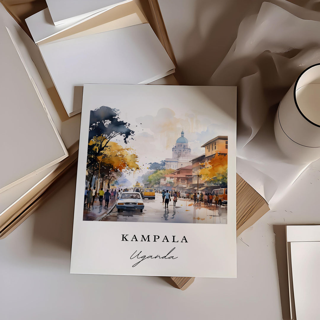 Kampala wall art - Uganda, Kampala poster, Kampala Wedding gift, Uganda Birthday present, Custom Text, Personalised Gift