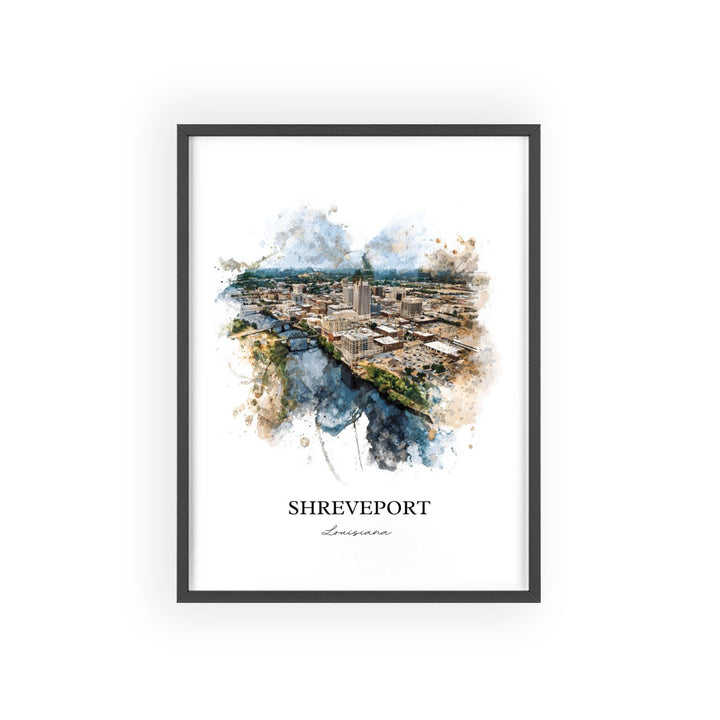 Shreveport, Louisiana – Watercolor Art Print