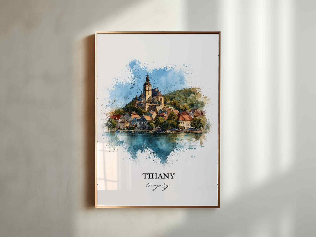 Tihany, Hungary – Watercolor Art Print