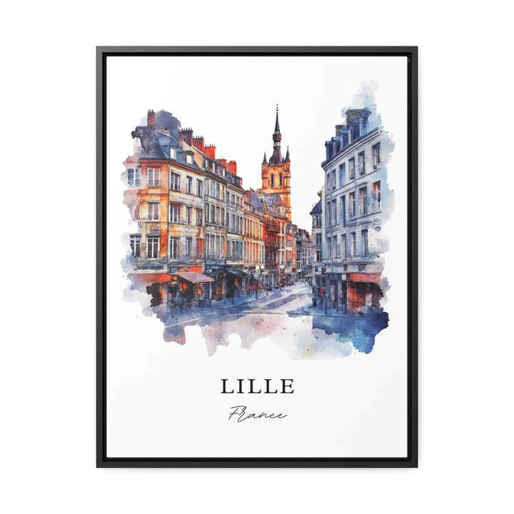 Lille France Wall Art, Lille Print, Lille Watercolor Art, Lille France Gift,