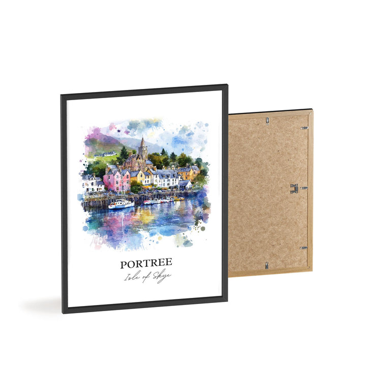 Portree, Isle of Skye, Scotland – Watercolor Art Print