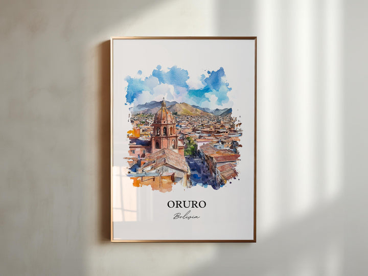 Oruro, Bolivia – Watercolor Art Print