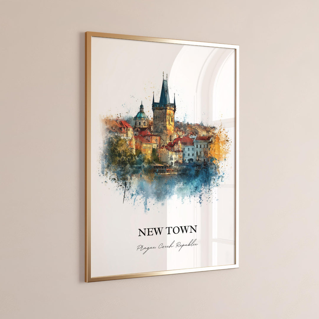 Prague, Czech Republic – Watercolor Art Print