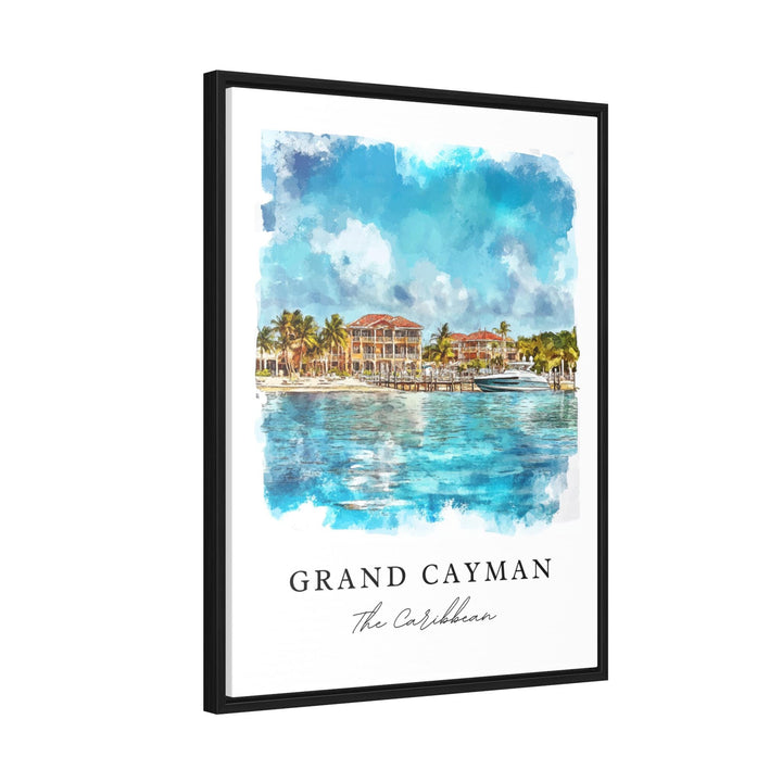 Grand Cayman Art, Cayman Islands Print, Cayman Islands Watercolor, Georgetown Cayman Gift,