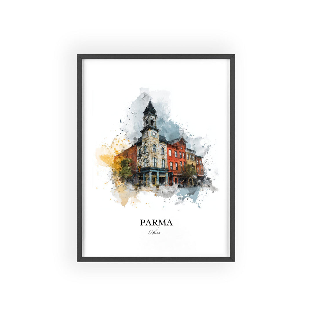 Parma, Ohio – Watercolor Art Print