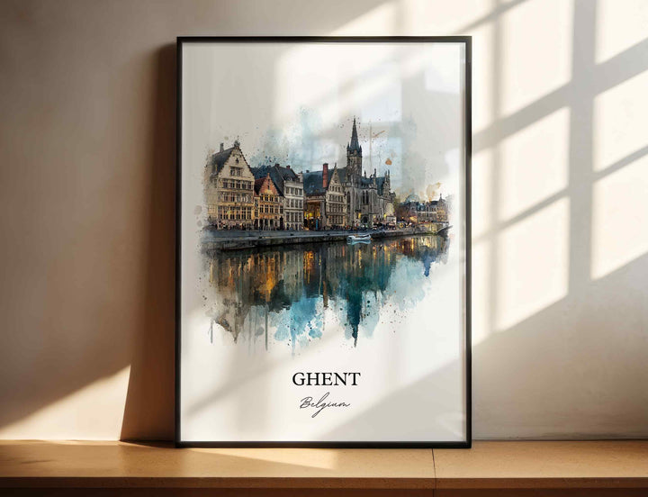 Ghent, Belgium – Watercolor Art Print