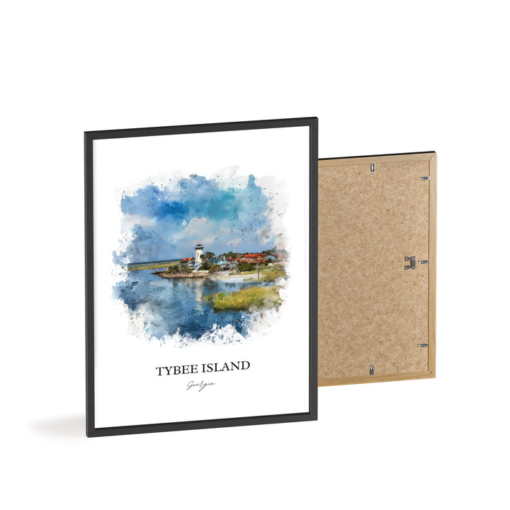 Tybee Island, GA – Watercolor Art Print