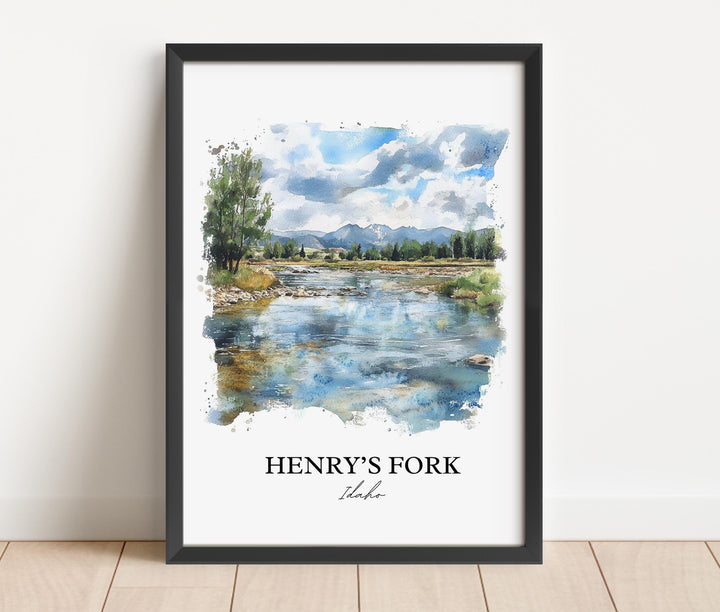 Henry's Fork, Idaho, USA – Watercolor Art Print