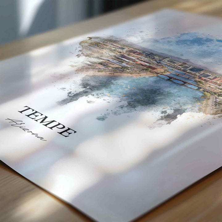 Tempe, Arizona – Watercolor Art Print