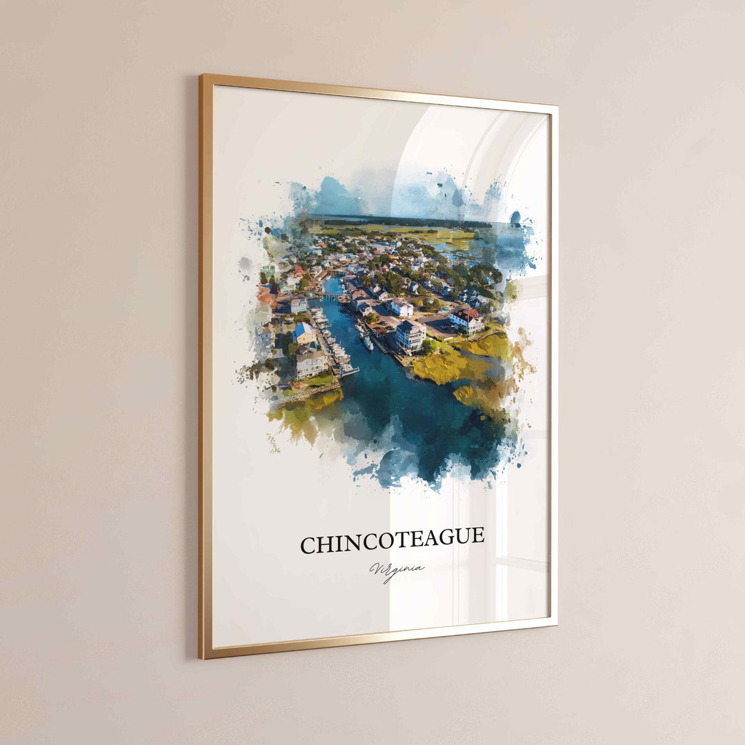 Chincoteague, Virginia – Watercolor Art Print