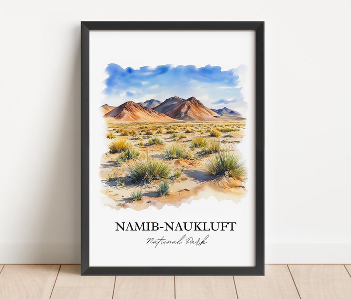 Namib-Naukluft National Park Art, Namibia Print, Namibia Watercolor Art, Namib-Naukluft Gift, Travel Print, Travel Poster, Housewarming Gift