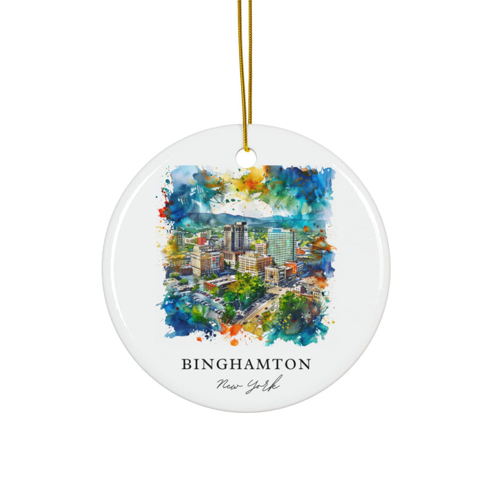 Binghamton NY Ornament: Unique Binghamton Souvenir, Binghamton Xmas Decor, and Authentic Binghamton NY Gift