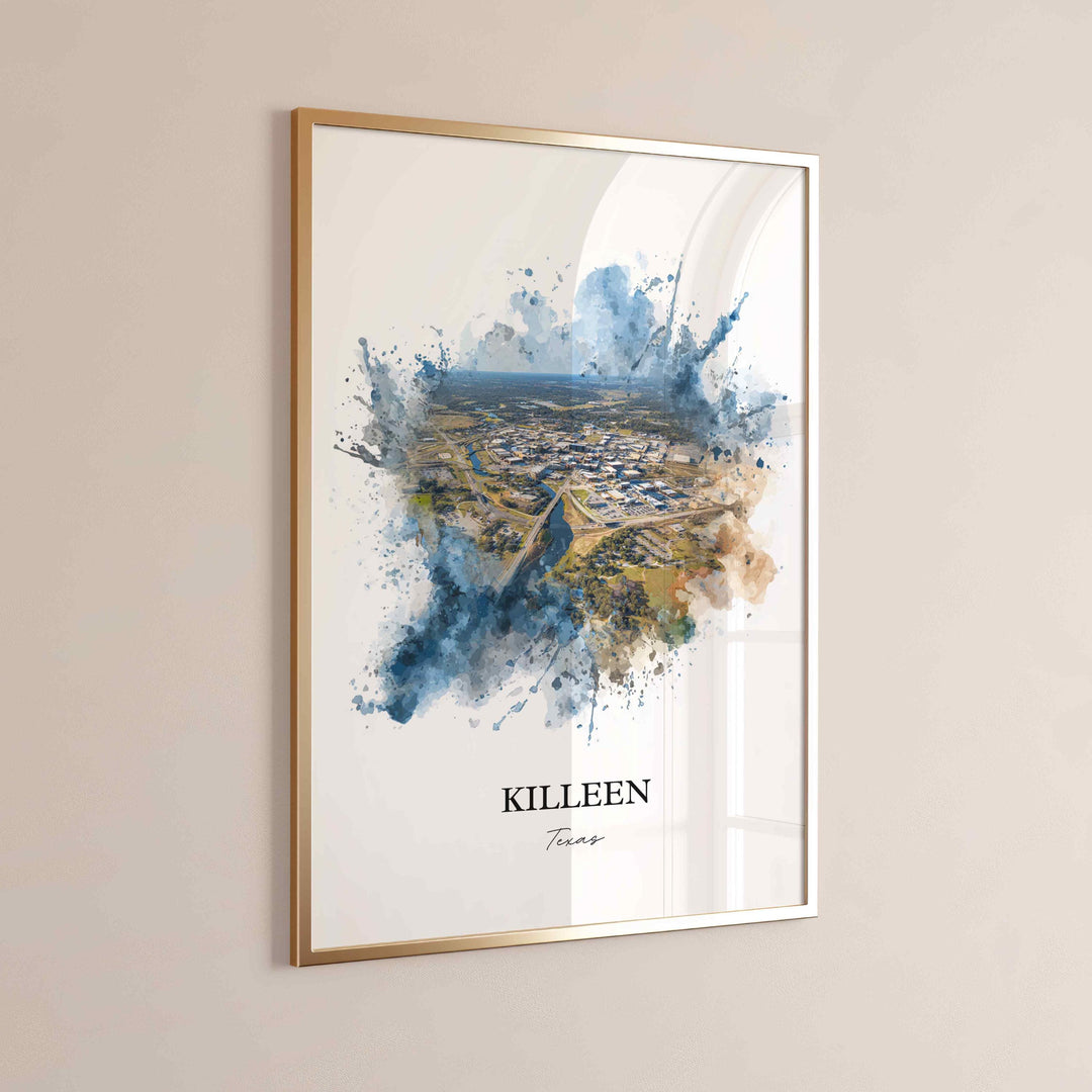 Killeen, Texas – Watercolor Art Print