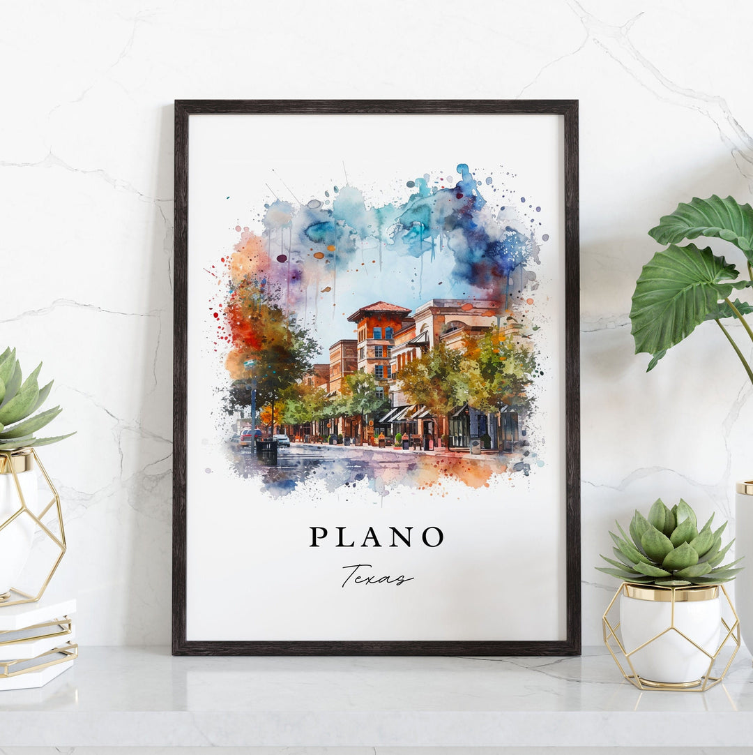 Plano Texas wall art - Texas, Plano print, Plano TX Wedding gift, Plano Birthday present, Custom Text, Perfect Gift