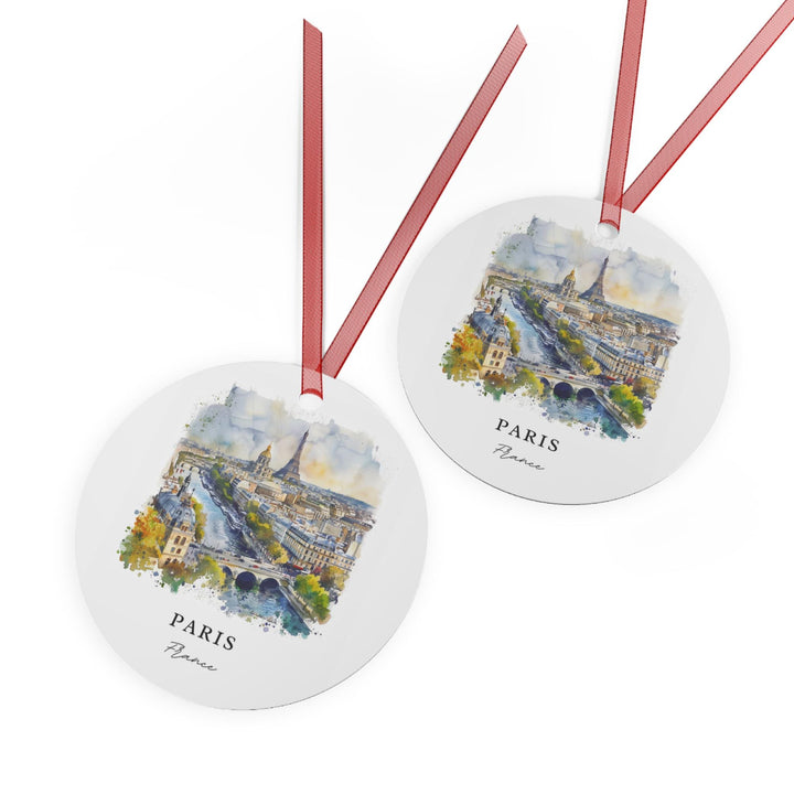 Paris FR Cityscape Ornament: Unique Paris Souvenir, Paris Franee Xmas Decor, and Authentic Parisian Gift