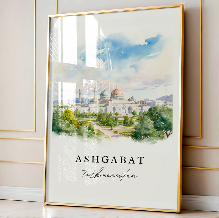 Ashgabat wall art - Turkmenistan, Ashgabat print, Wedding gift, Ashgabat Birthday present, Custom Text, Perfect Gift
