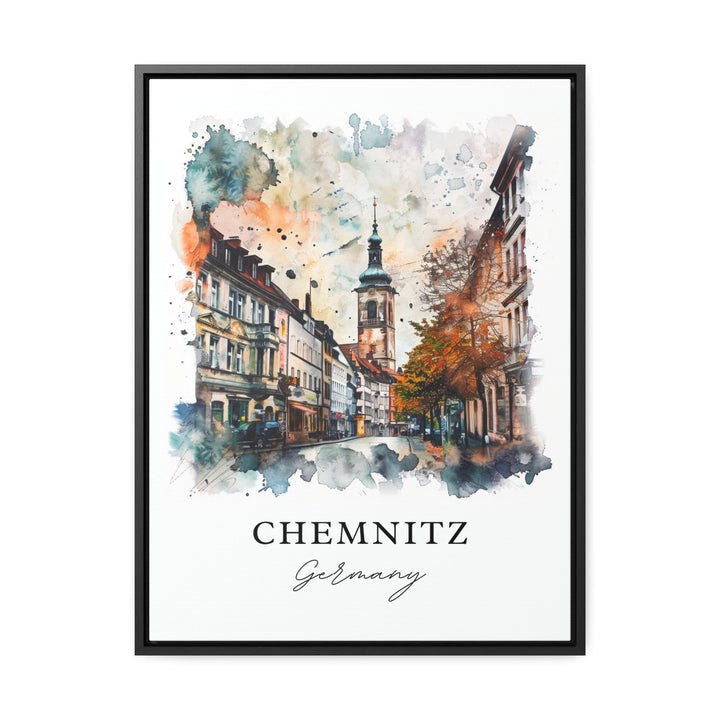 Chemnitz Wall Art, Chemnitz Germany Print, Germany Watercolor Art, Saxony Germany Art,