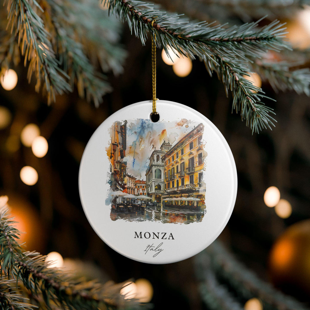 Monza Italy Ornament: Unique Monza Souvenir, Monza Italy Xmas Decor, and Authentic Monza Gift