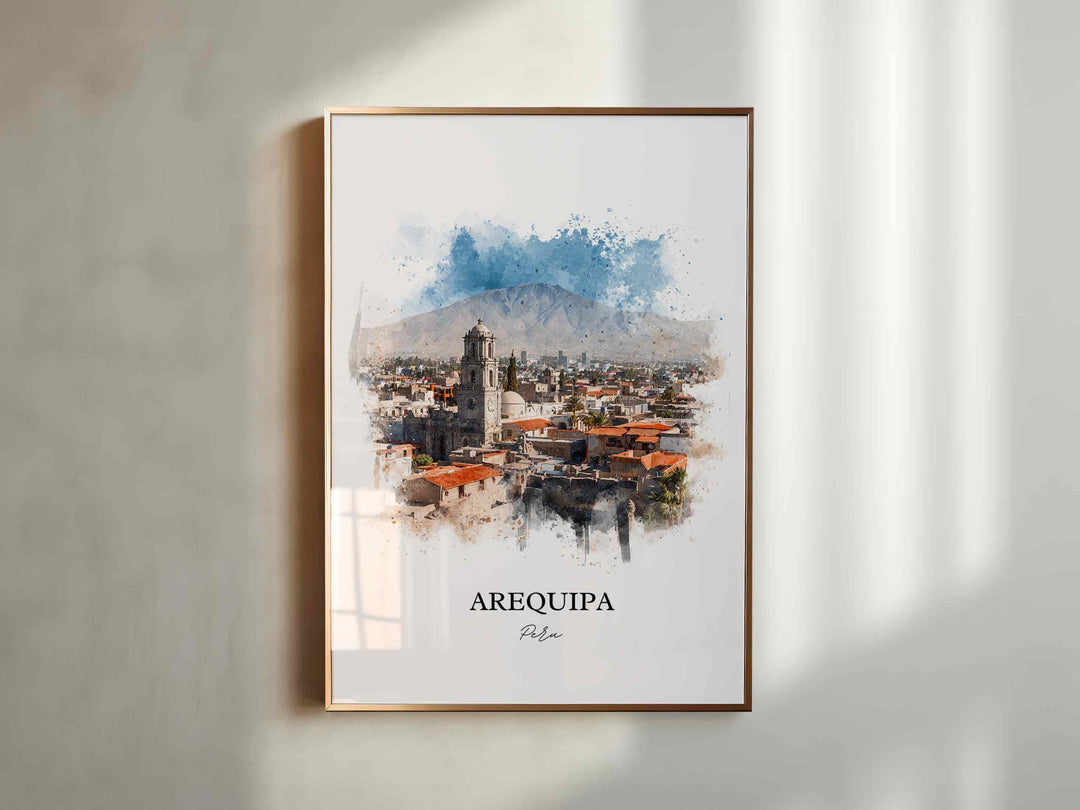 Arequipa, Peru – Watercolor Art Print