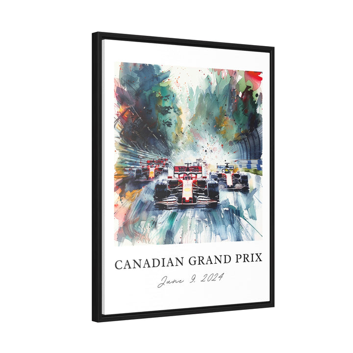 Canadian Grand Prix Art, F1 Montreal Print, Canadian F1 Watercolor Art, Montreal F1 Gift,