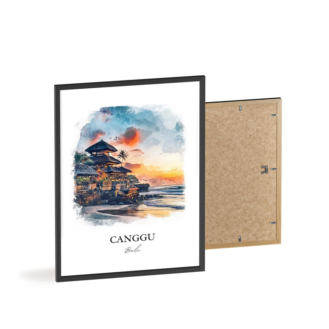 Canggu Wall Art, Bali Print, Bali Watercolor Art, Canggu Bali Gift, Travel Print, Travel Poster, Housewarming Gift