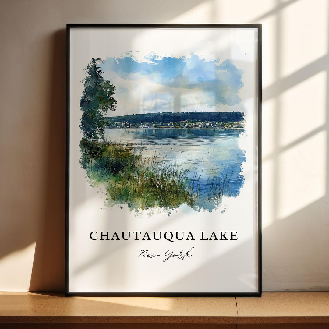 Chautauqua Lake Art, Chautauqua NY Print, Jamestown New York Artwork, Chautauqua Lake Gift, Travel Print, Travel Poster, Housewarming Gift