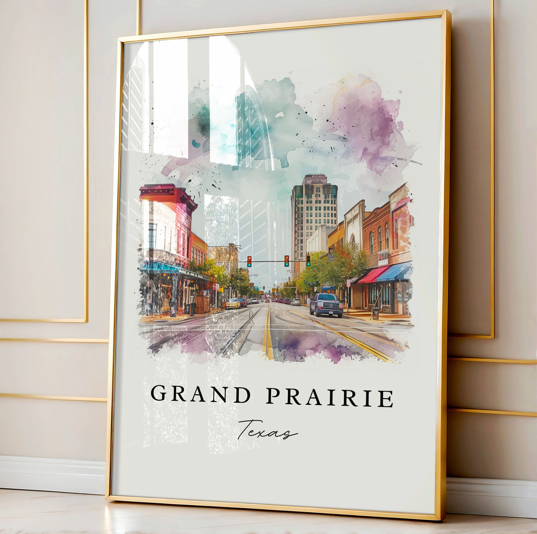 Grand Prairie TX wall art - Texas, Grand Prairie print, Grand Prairie Wedding gift, Birthday present, Custom Text, Perfect Gift