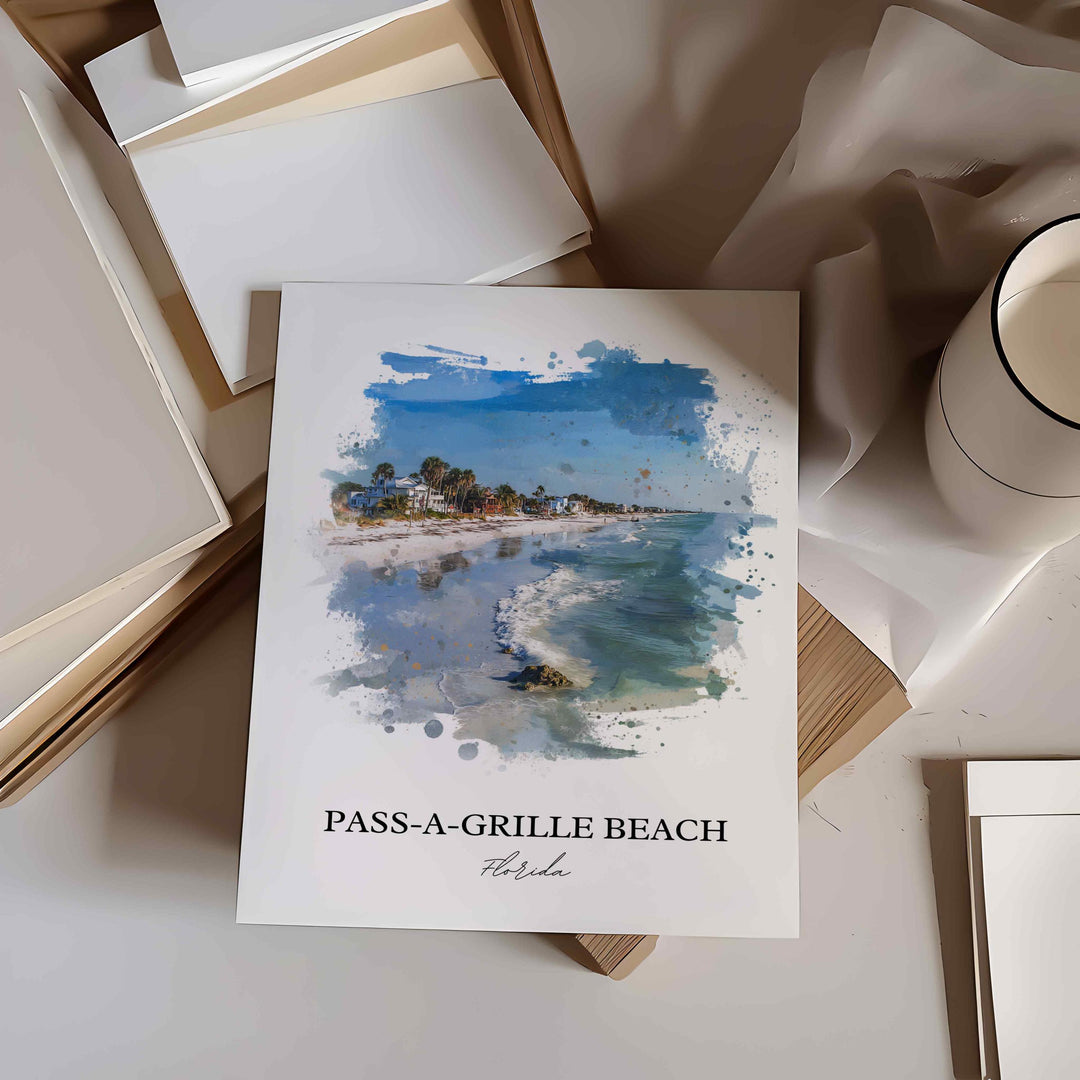 Pass-A-Grille, Florida – Watercolor Art Print