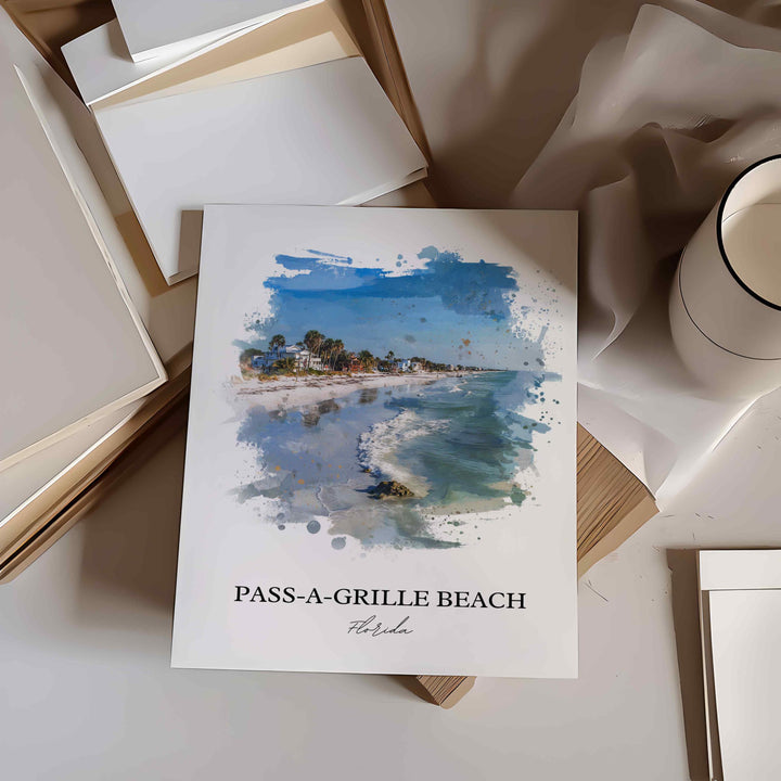 Pass-A-Grille, Florida – Watercolor Art Print