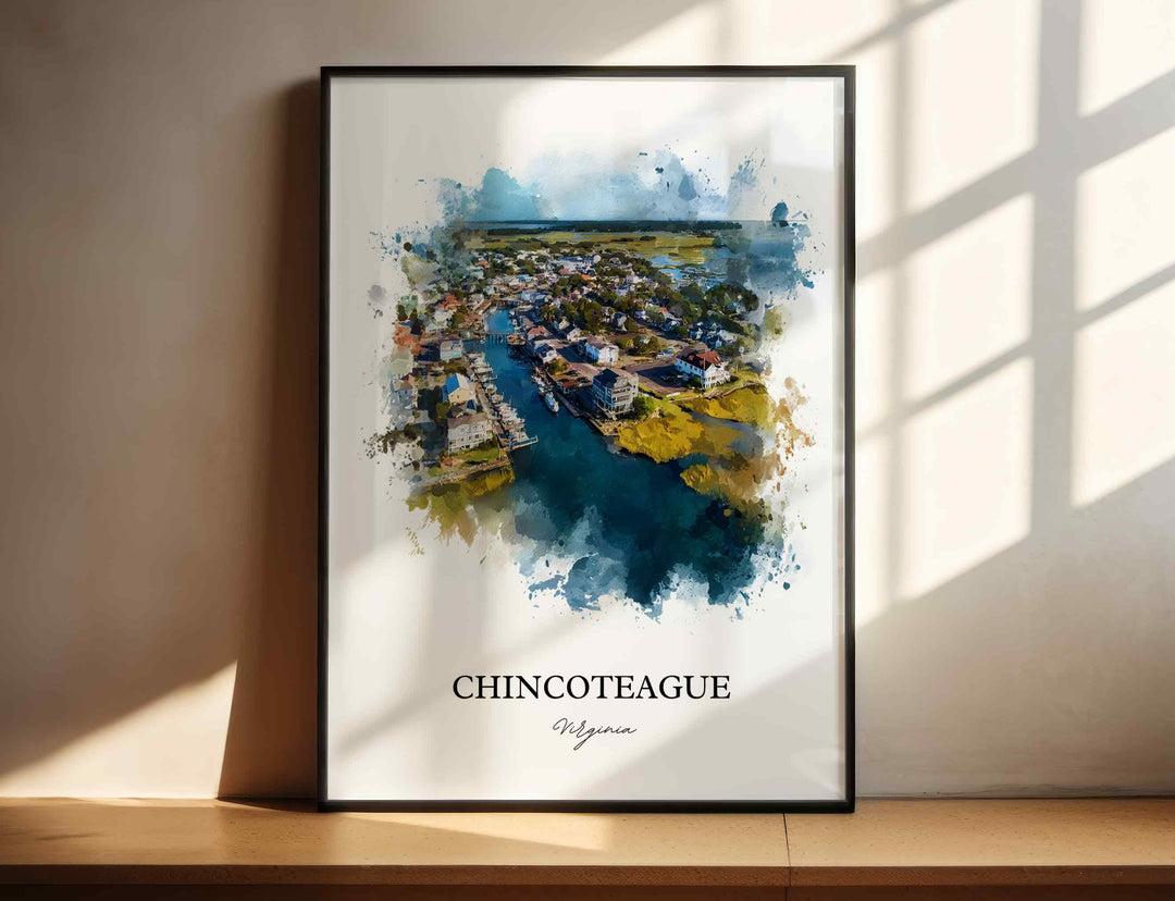 Chincoteague, Virginia – Watercolor Art Print