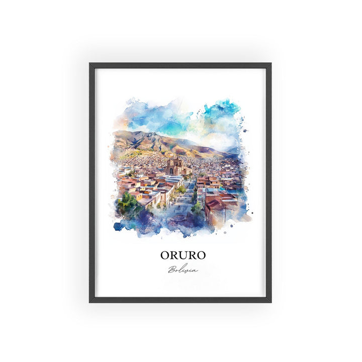 Oruro, Bolivia – Watercolor Art Print