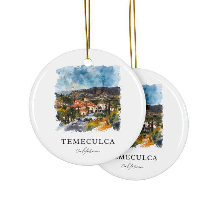 Temecula CA Ornament: Unique Temecula Souvenir, Temecula Decor, and Authentic Temecula Cali Gift