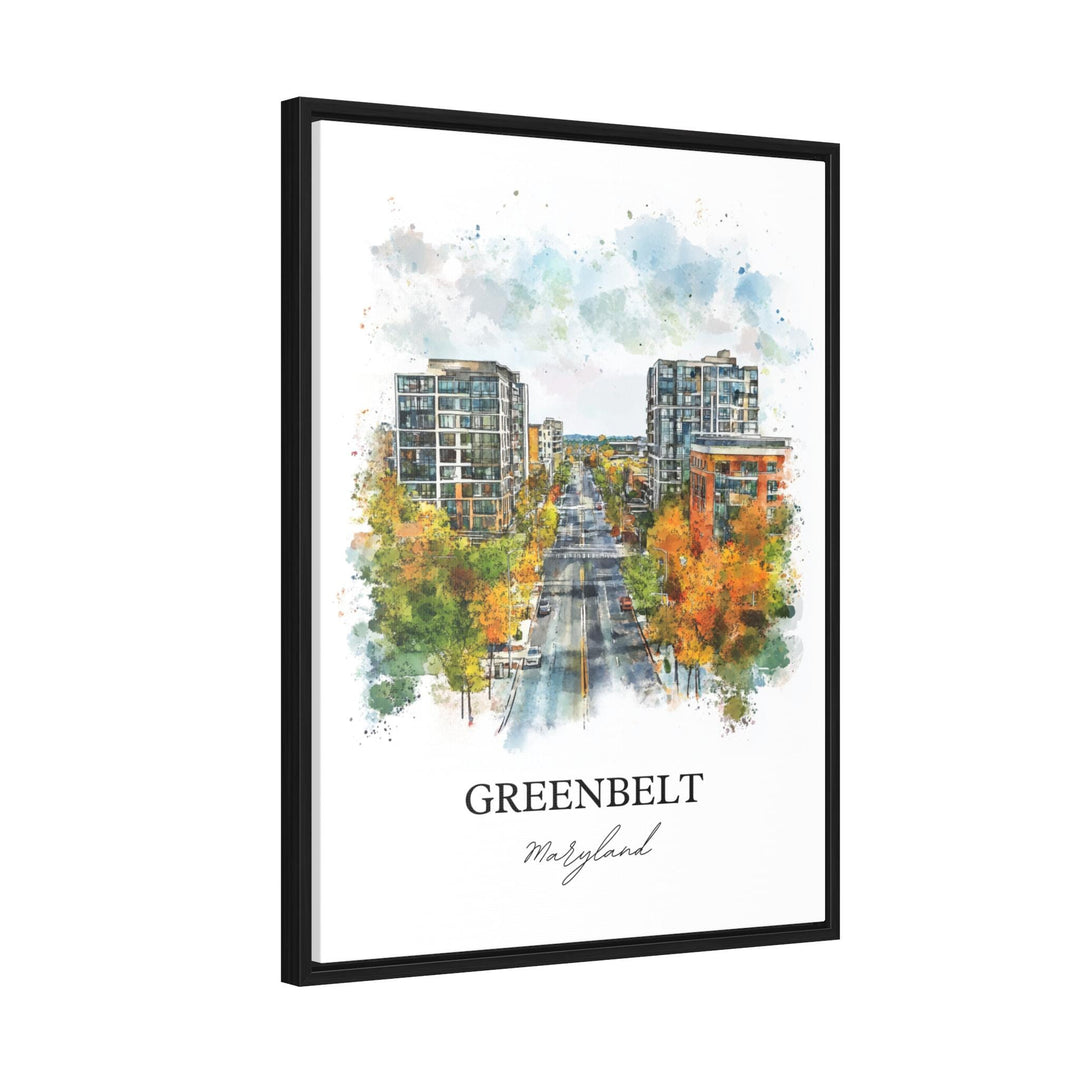 Greenbelt MD Wall Art, Prince George's County Print, Maryland Watercolor Art, Greenbelt Gift, Travel Print, Travel Poster, Housewarming Gift