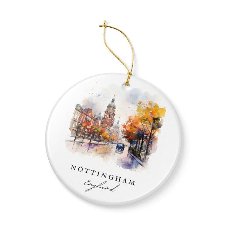 Nottingham Ornament: Unique Nottingham Souvenir, England Xmas Decor, and Authentic Nottingham England Gift