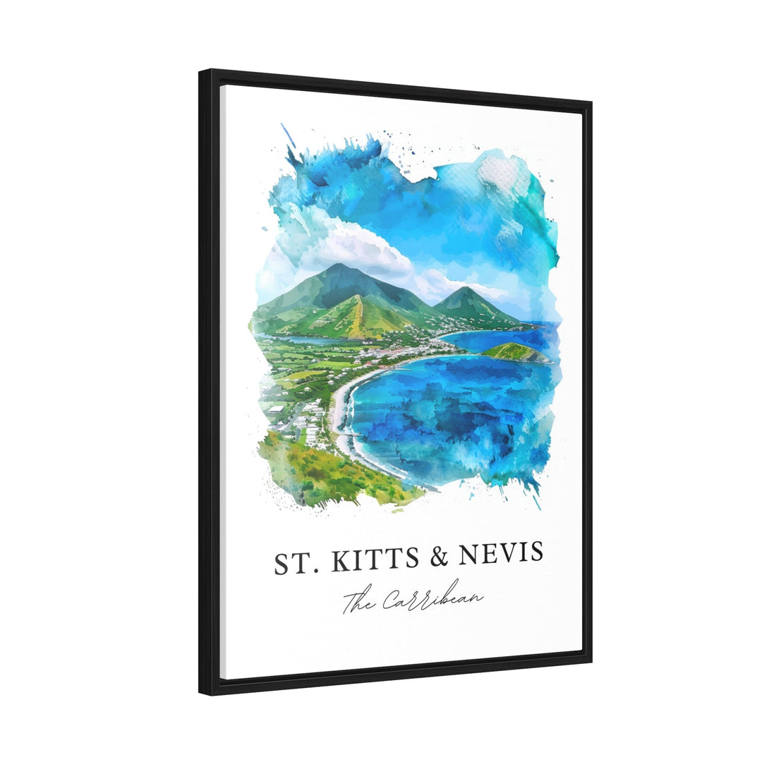 St. Kitts and Nevis Wall Art, St Kitts Print, Nevis Watercolor, St Kitts + Nevis Gift,