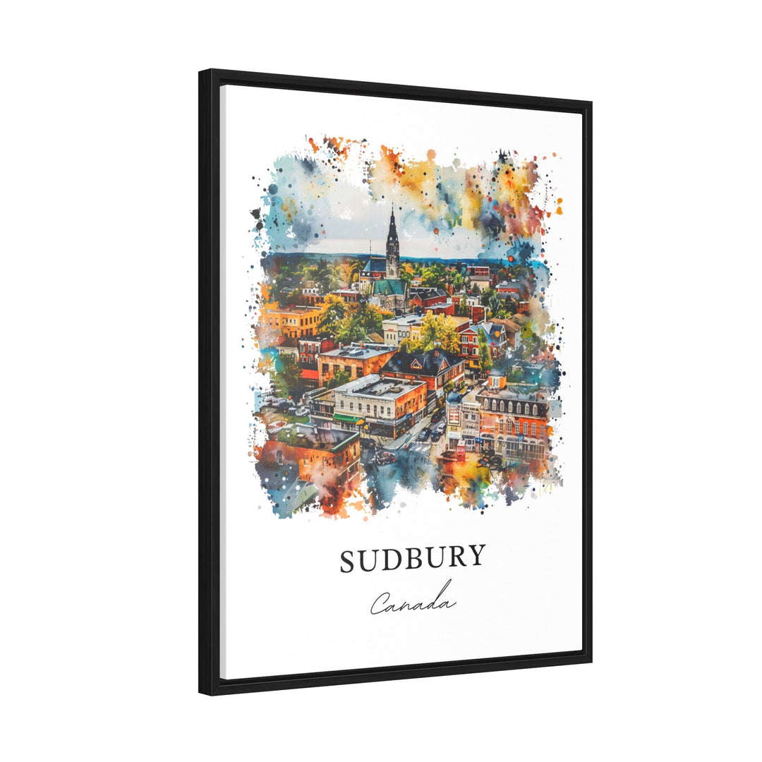 Sudbury Ontario Wall Art, Sudbury Canada Print, Sudbury Watercolor, Sudbury Ontario Gift,