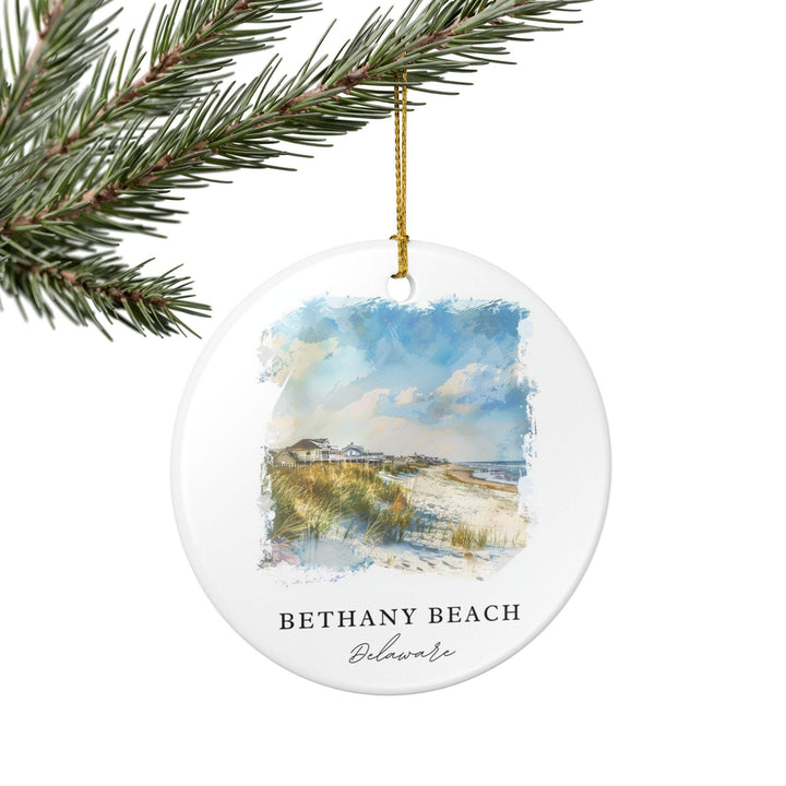 Bethany Beach Ornament: Unique Bethany Beach DE Souvenir, Delaware Xmas Decor, and Authentic Bethany DE Gift