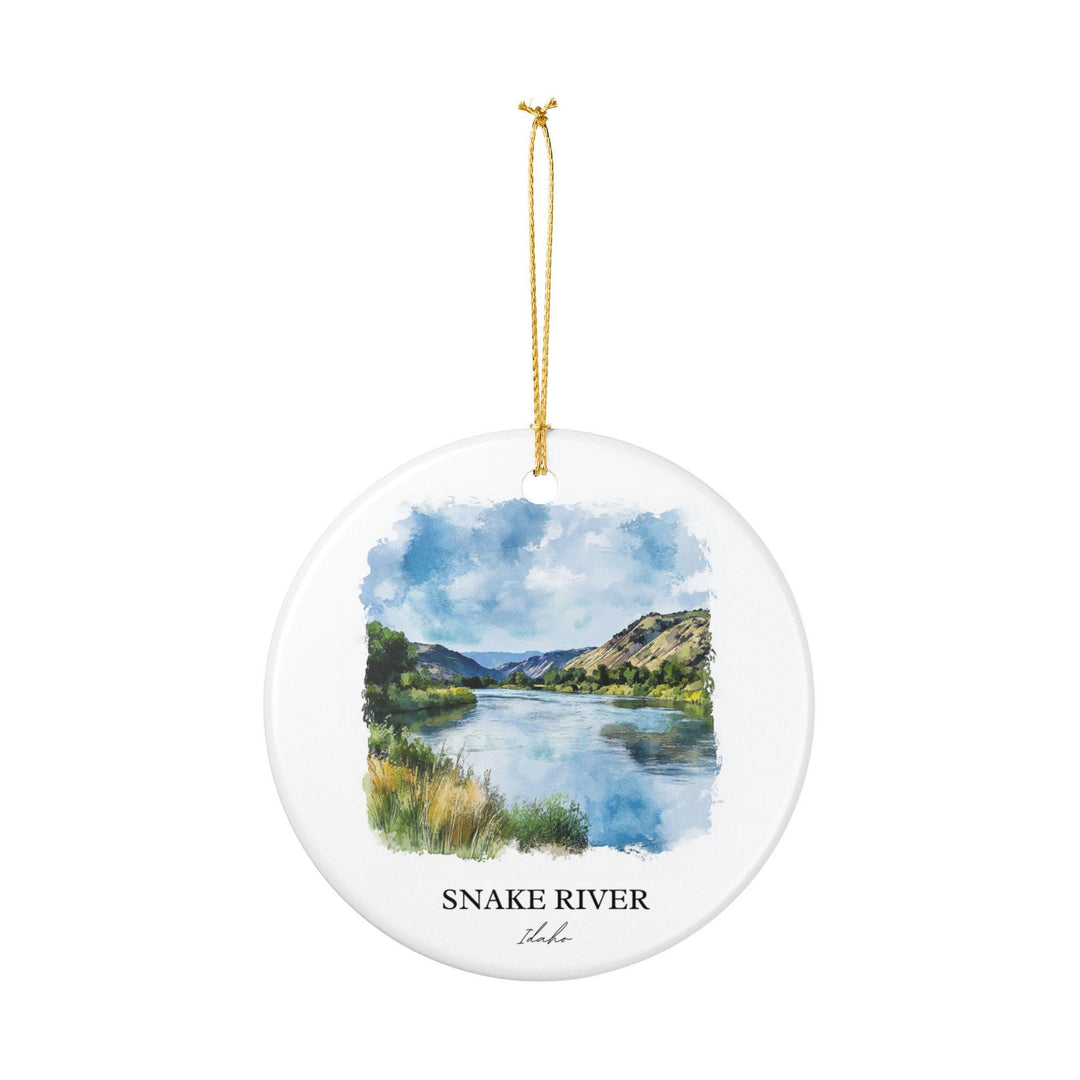 Snake River Ornament: Unique Snake River Idaho Souvenir, Snake River Xmas Decor, and Authentic Snake River Gift