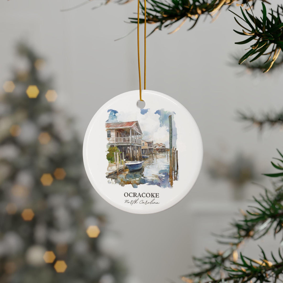 Ocracoke NC Ornament: Unique Ocracoke NC Souvenir, Ocracoke NC Xmas Decor, and Authentic Ocracoke Gift