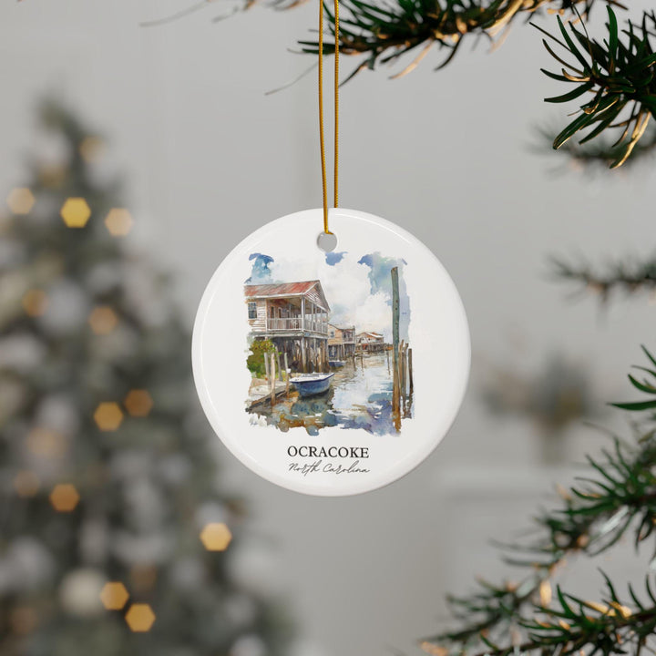 Ocracoke NC Ornament: Unique Ocracoke NC Souvenir, Ocracoke NC Xmas Decor, and Authentic Ocracoke Gift