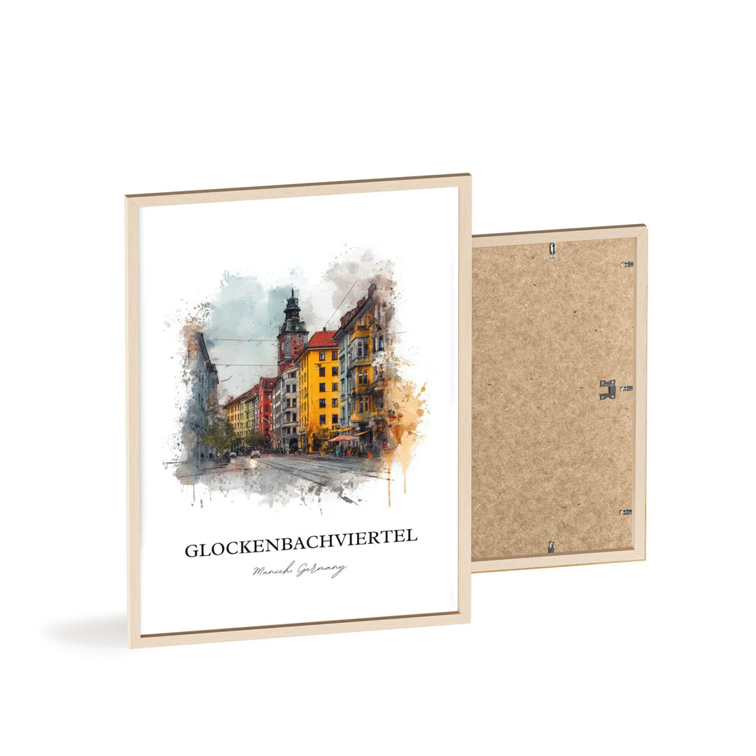 Glockenbachviertel, Germany – Watercolor Art Print