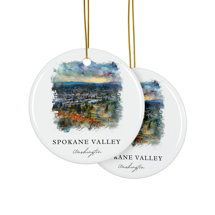 Spokane WA Ornament: Unique Spokane Souvenir, Spokane Valley Decor, and Authentic Spokane Valley Gift