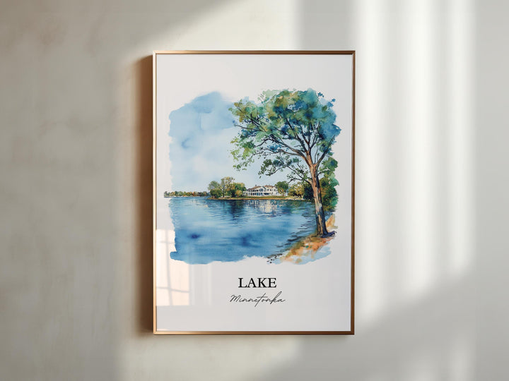 Lake Minnetonka Wall Art, Minneapolis Print, Minnesota Watercolor Art, Lake Minnetonka Gift, Travel Print, Travel Poster, Housewarming Gift