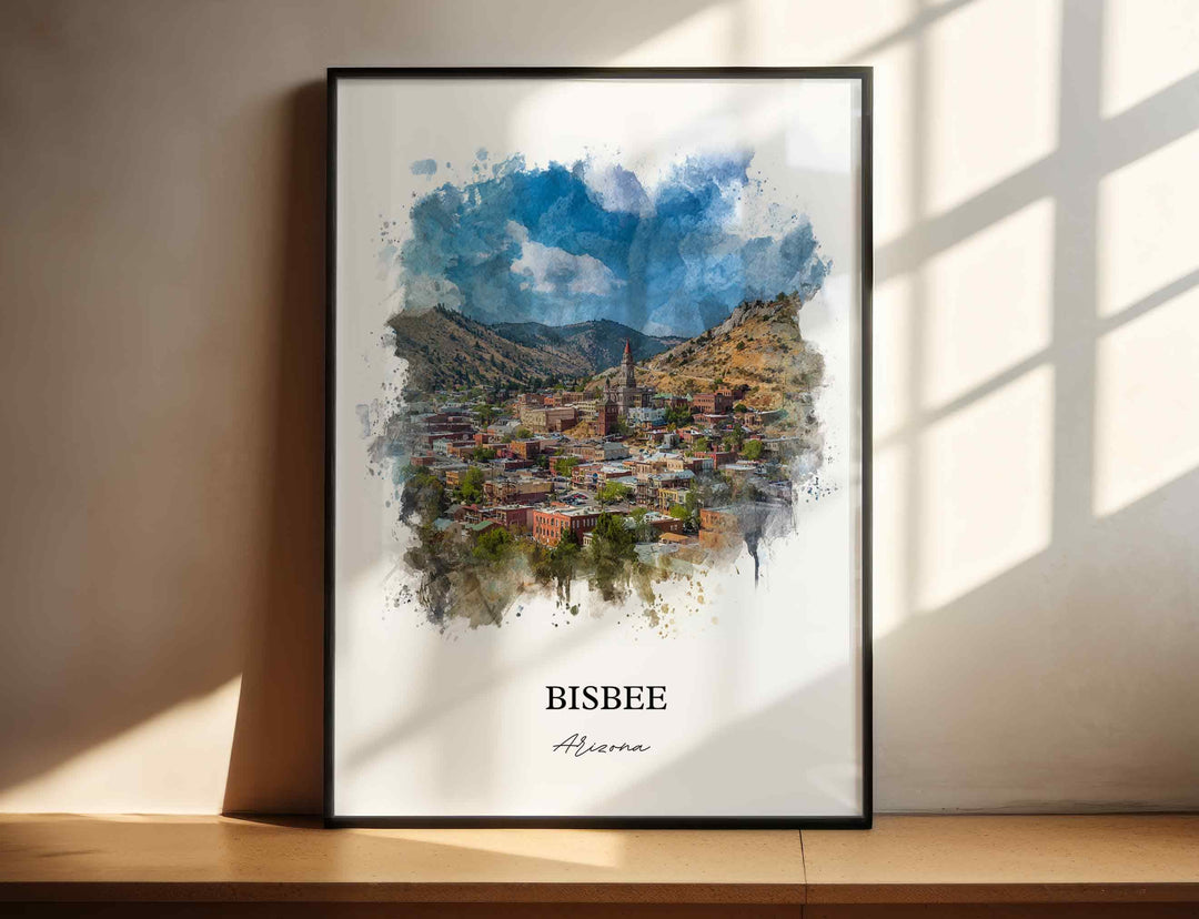 Bisbee, Arizona – Watercolor Art Print