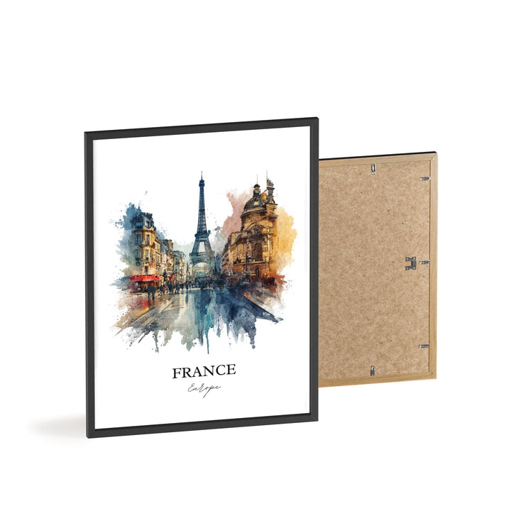France Wall Art, France Print, France Watercolor Art, France Country Gift, Travel Print, Travel Poster, Housewarming Gift